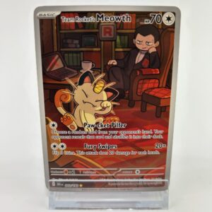 Team Rocket’s Meowth 203/182 Illustration Rare Scarlet & Violet Destined Rivals